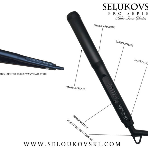 SELUKOVSKI PRO SERIES SE3900 Hair Iron for Curly/Wavy/Straight hair Style מחליק שיער